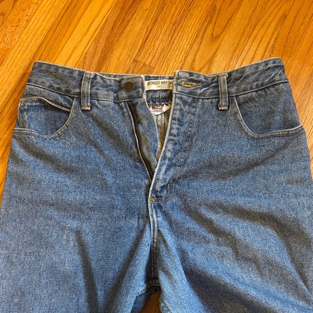 Vintage Guess Georges Marciano High Rise Straight Ankle zip jeans
